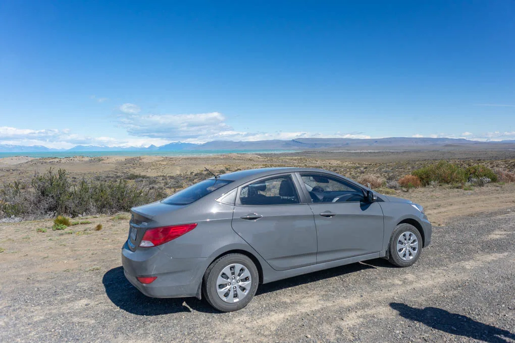 Our rental car in Patagonia
