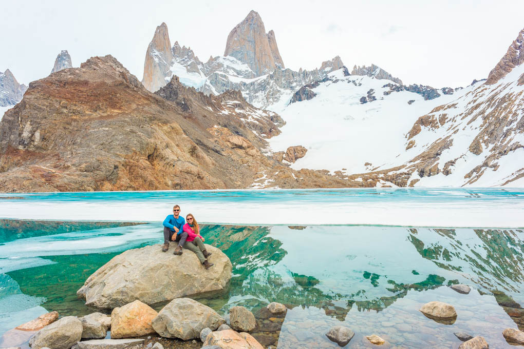 Laguna del los Tres El Chalten, Argentina with Cerro Fitzy Roy in the background