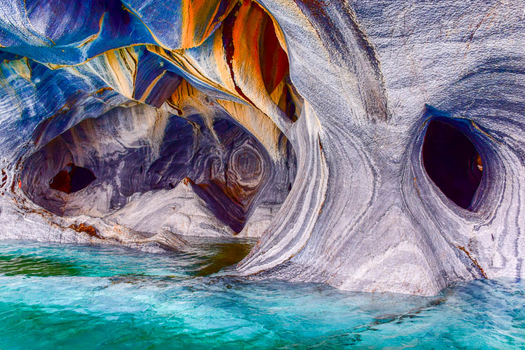 The Marble Caves in Patagonia, Chile. Photo taken from our boat cruise to the caves