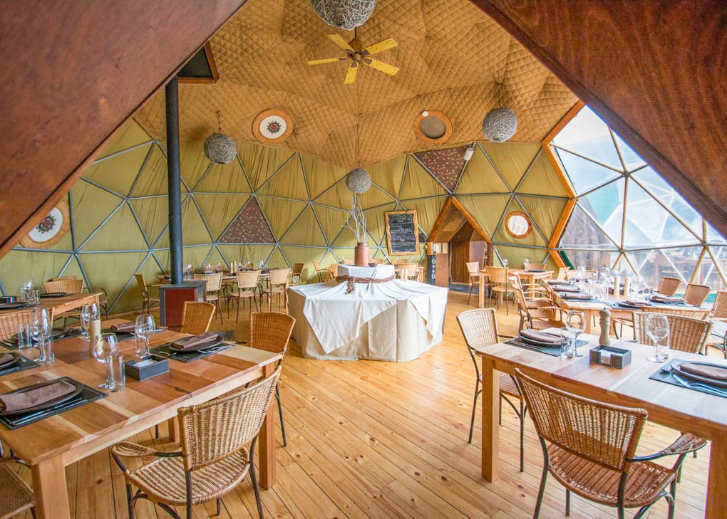 The dinning room at Ecocamp Patagonia