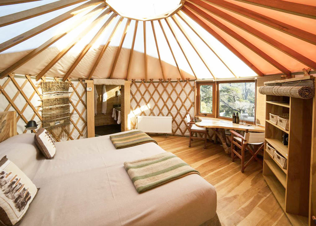 One of the rooms at Patagonia Camp