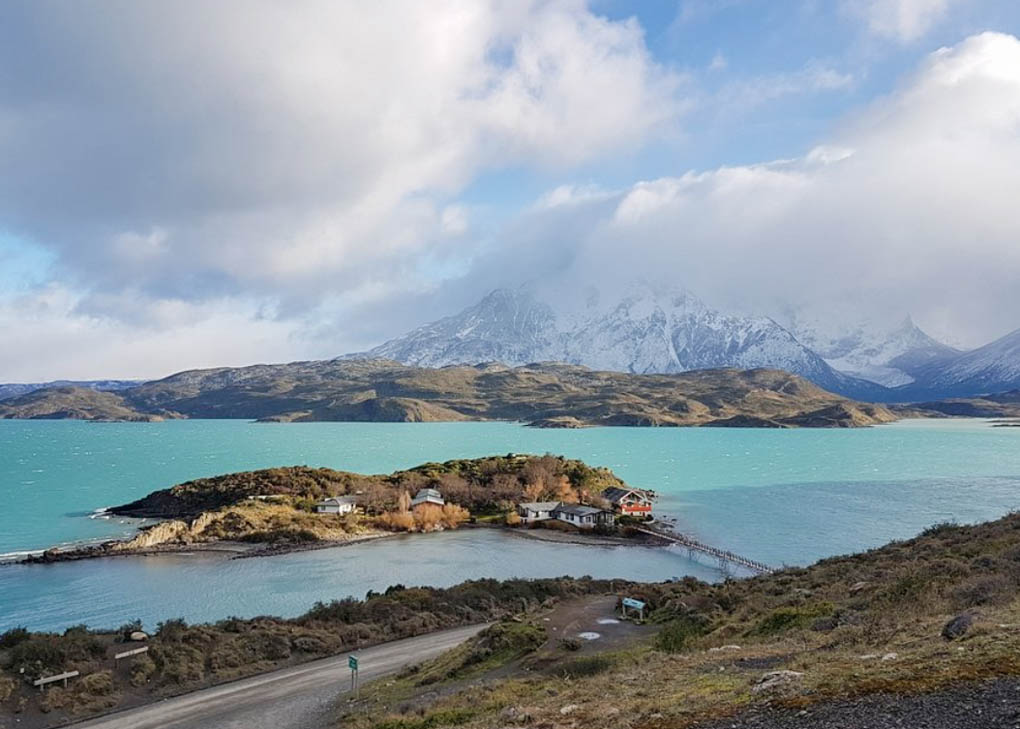 Pehoe Hosteria on the shores of Lake Pehoe