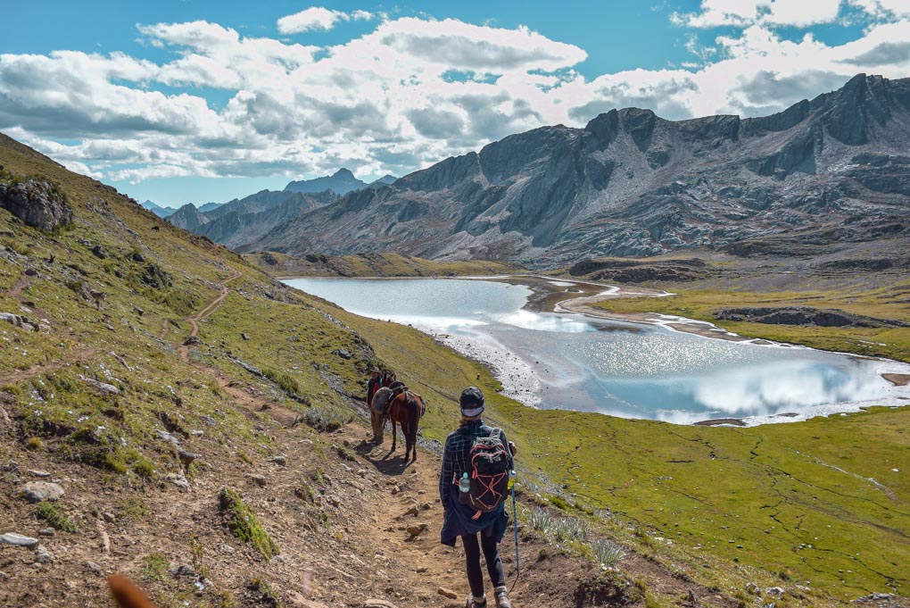 bailey trekking in peru on the huayhuash trail