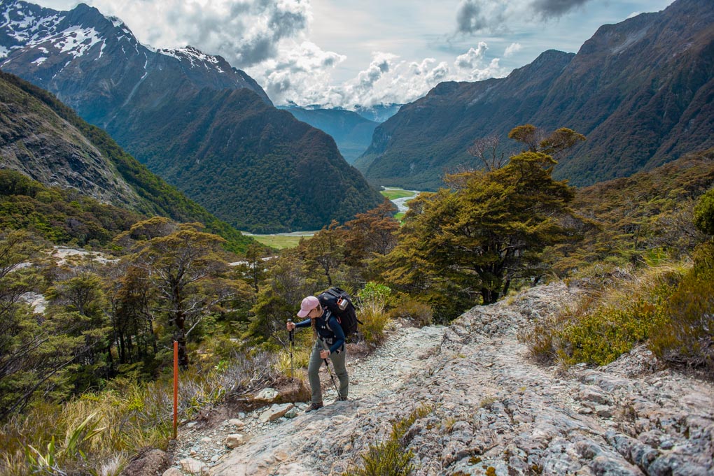 Hiking on the Routeburn Track