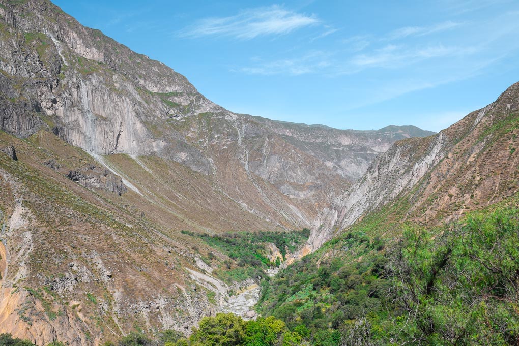 A view of the Colca Canyon in Peru