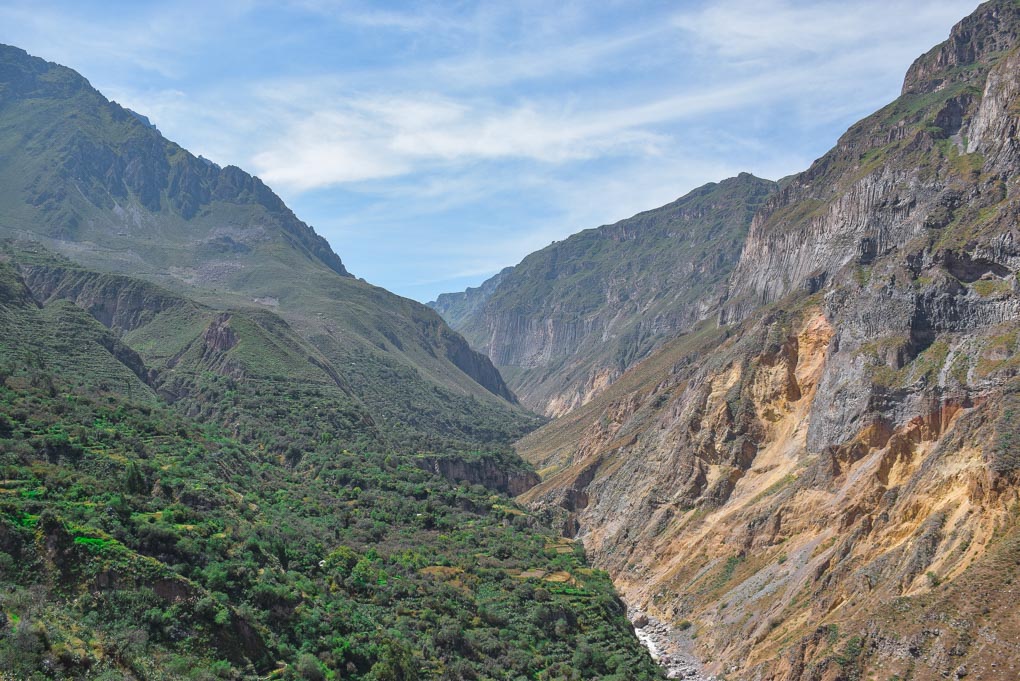 Panoramic views of the Colca Canyon in Peru