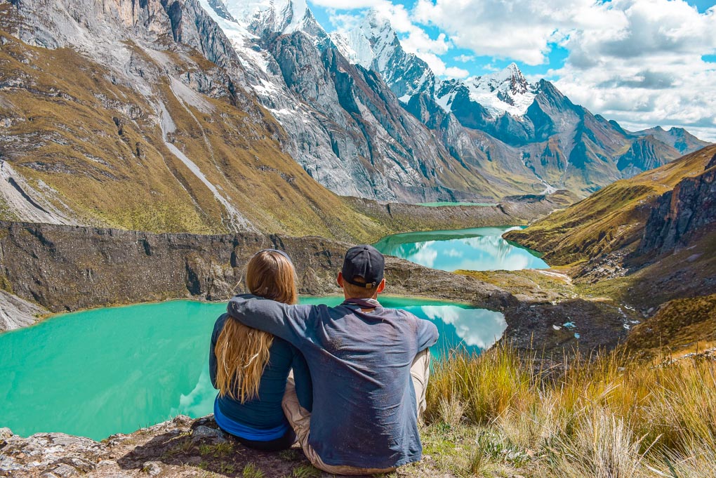 The most famous view on the Huayhuash of the three lagunas make it one of the best hikes in South America