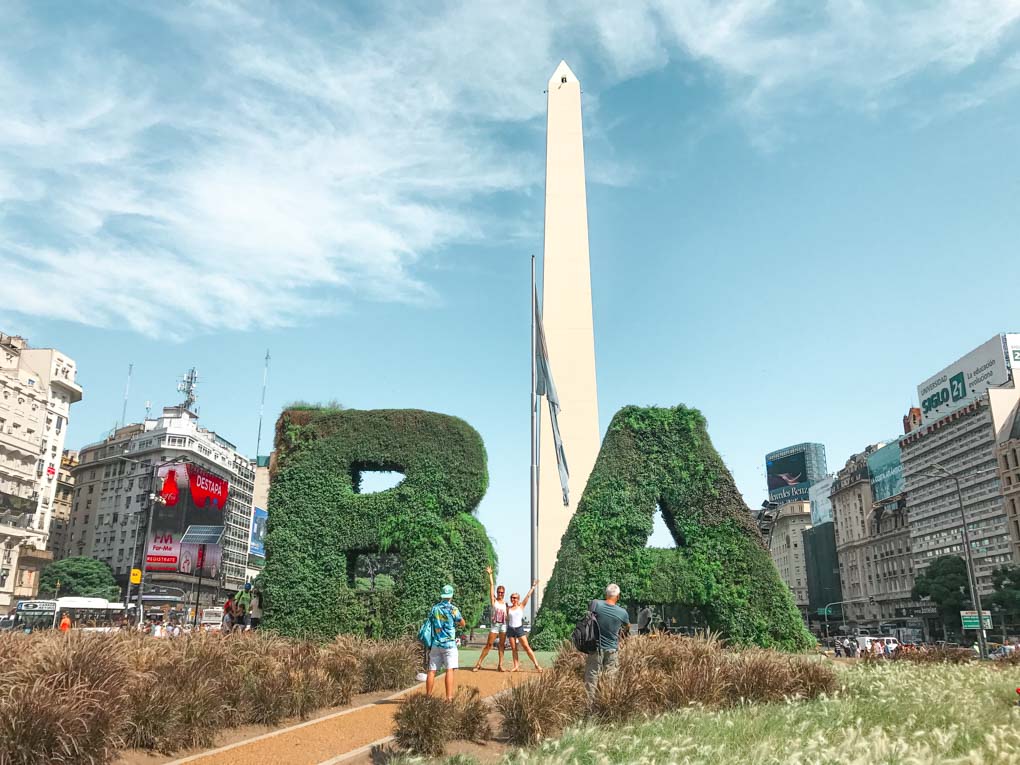 obelisco in the microcentro area of buenos aires