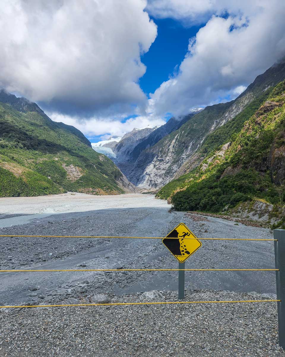 Roped off area at the Franz Josef Glacier Walk trail