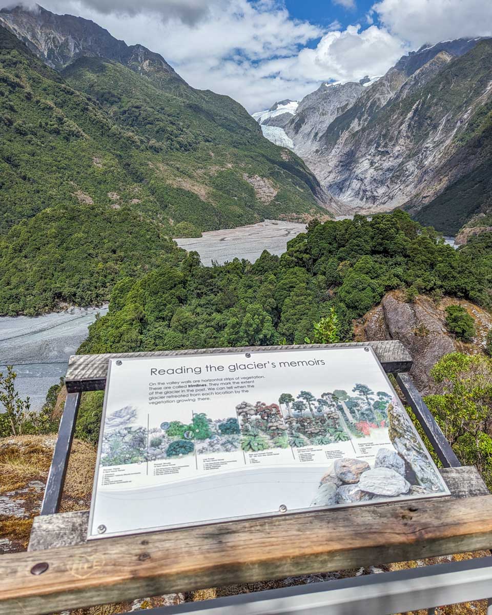 Signs at the Franz Josef Glacier Viewpoint