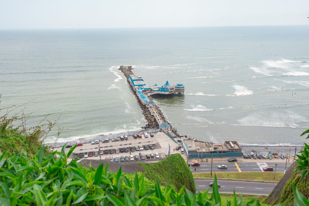 Birds eye view of La Rosa Nautica, Miraflores, Lima