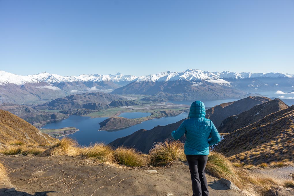Bailey looking over Lake Wanaka on Roy's Peak