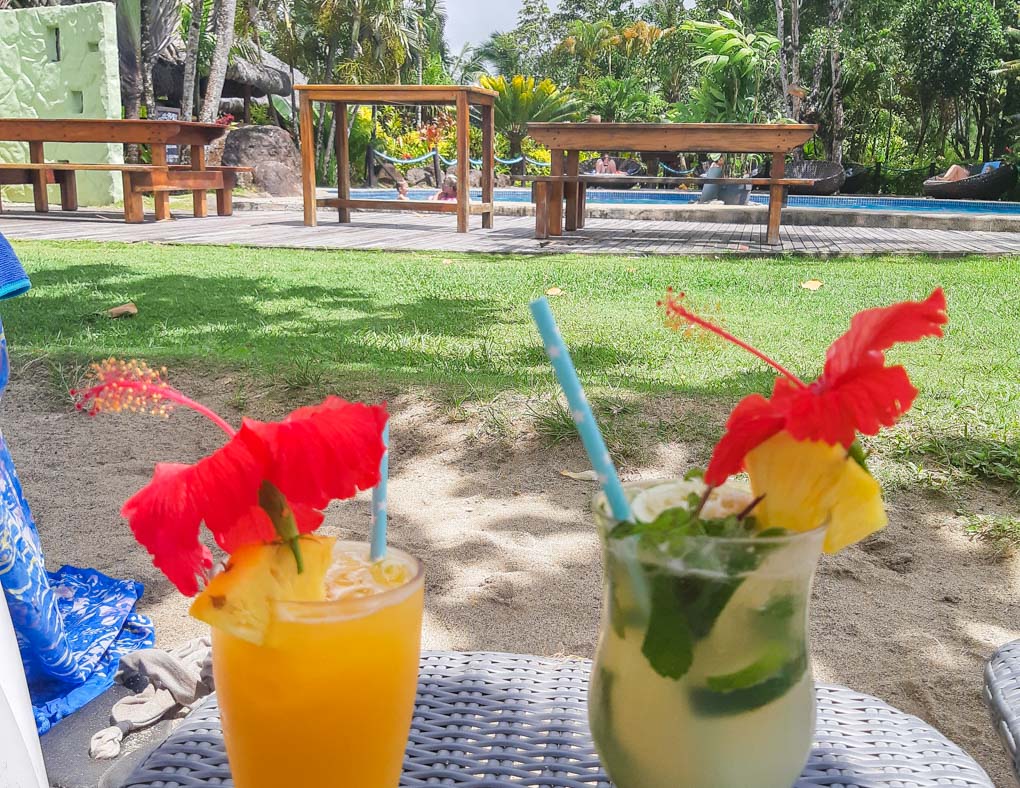 two different classic cocktails in Fiji