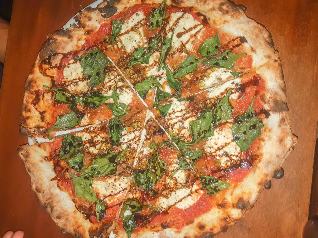 The pizza at Cafe Zorba in Medellin, Colombia