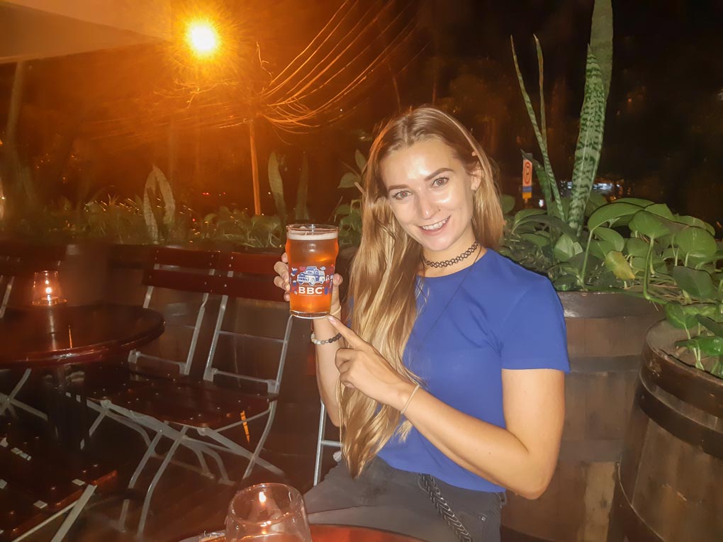 Drinking beer at BBC Brewing in El Poblado