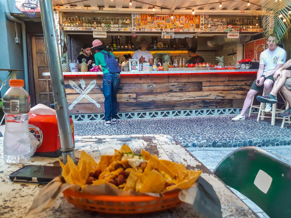 Nachos at one of Medellin's most famous Mexican eateries! 