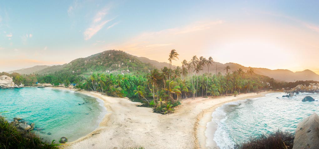A sunset at Cabo San Juan in Tayrona National Park