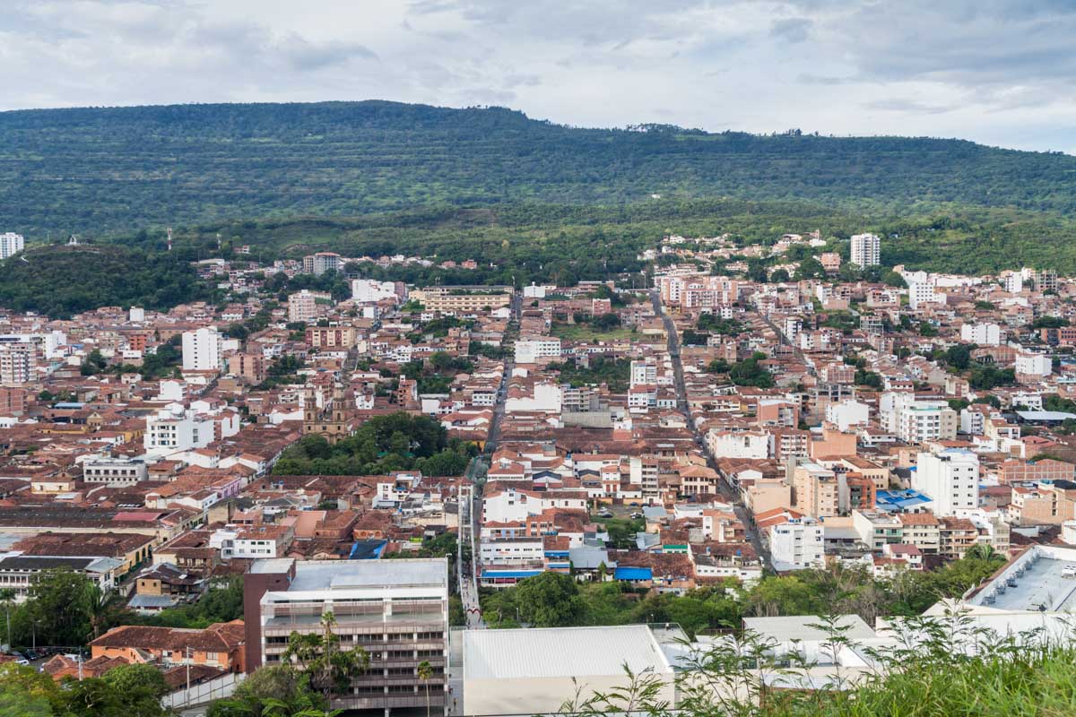 View from Cerro de La Cruz in San Gil, Colombia