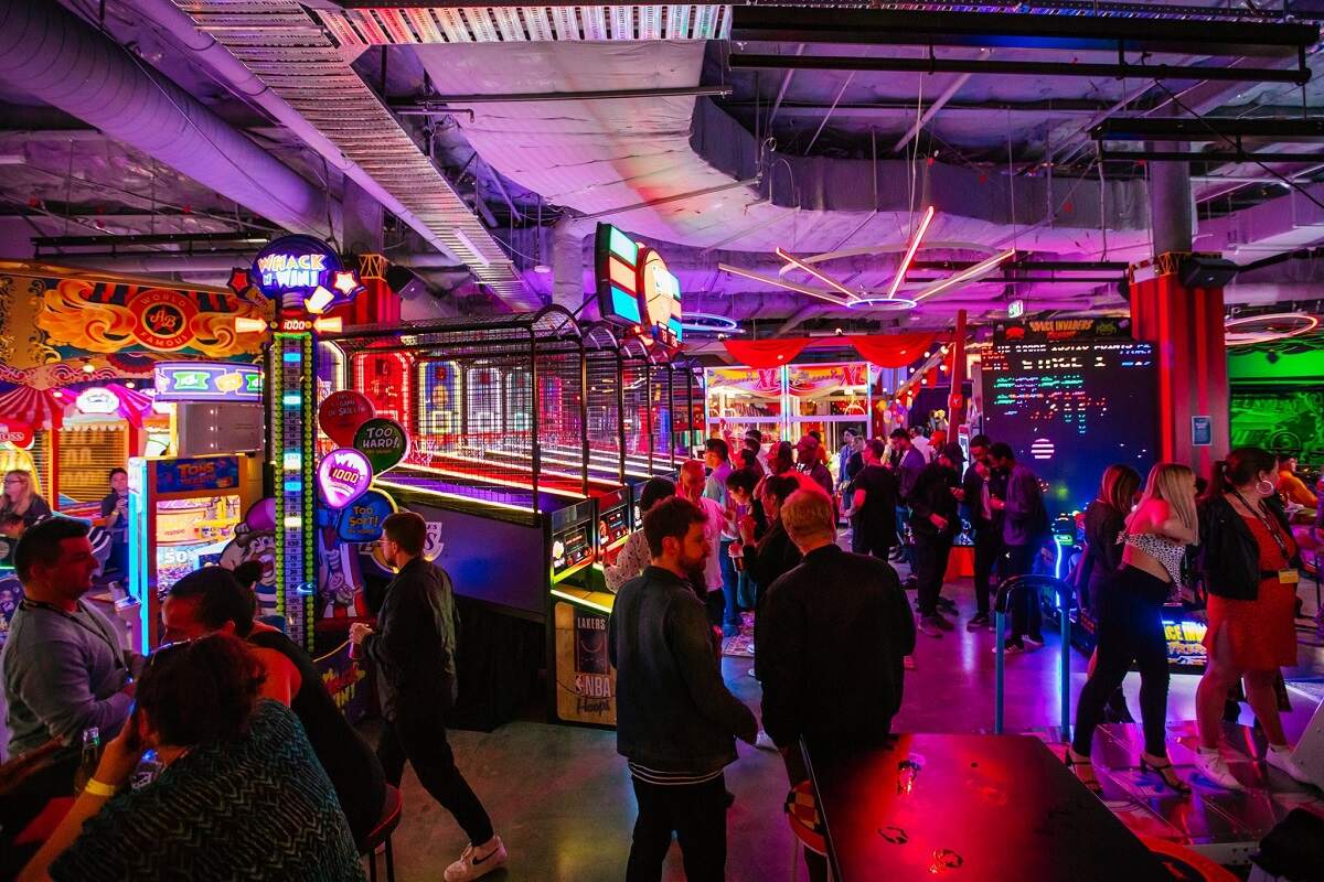 the inside of the arcade area at Archie Brothers