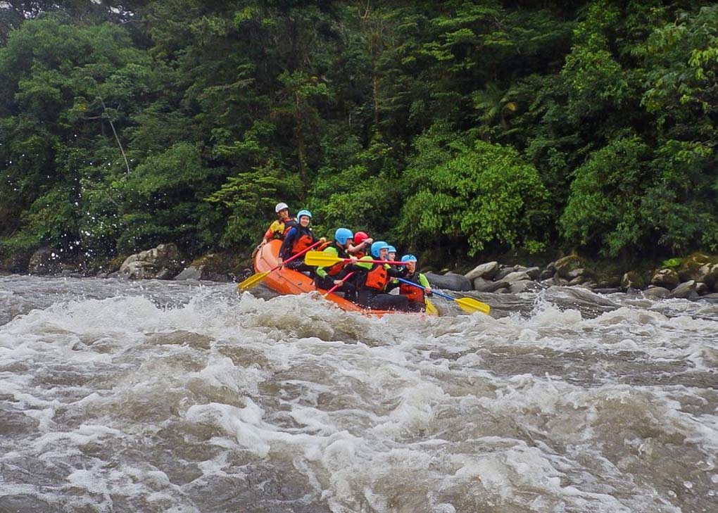 White water rafting in Banos, Ecuador