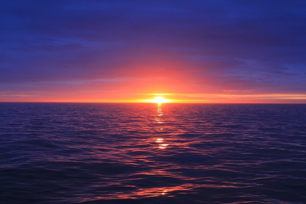 sunset on a cruise in Nadi, Fiji