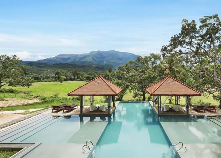 The pool at Jetwing Kaduruketha in Sri Lanka
