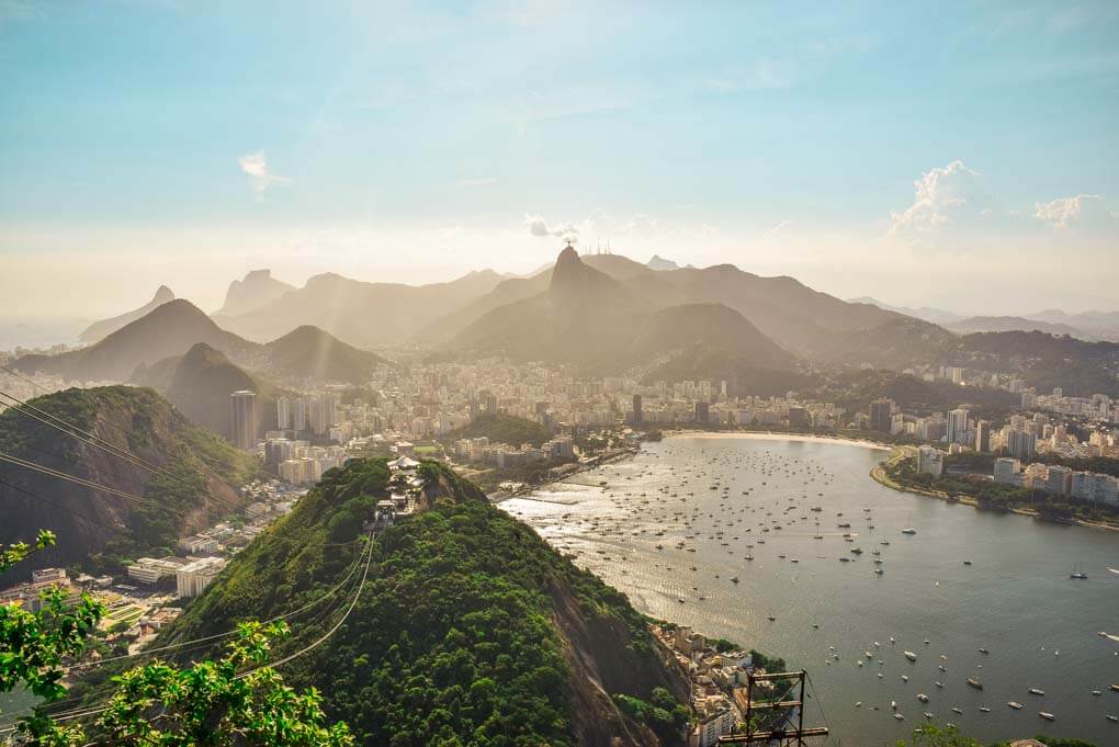 The view of Rio de Janeiro, Brazil from Sugar Loaf Mountain