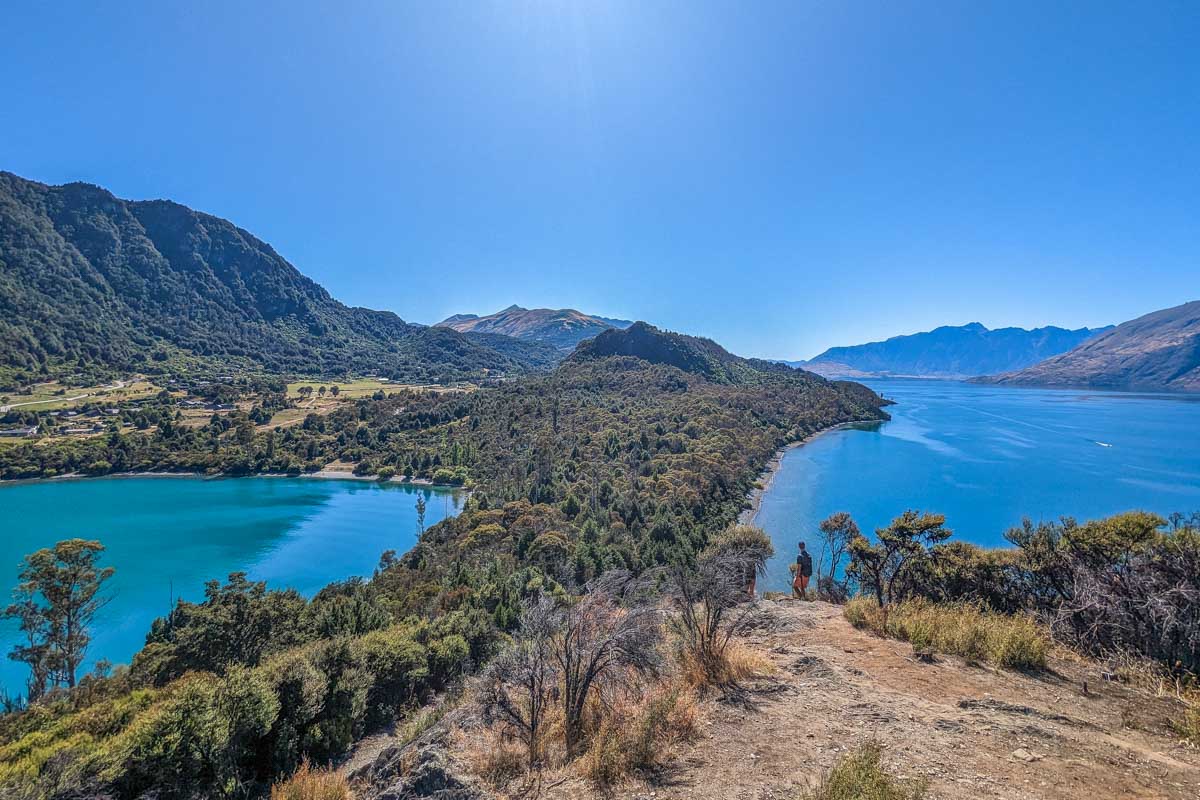Famous view from Picnic Point along the Bob's Cove Track, NZ