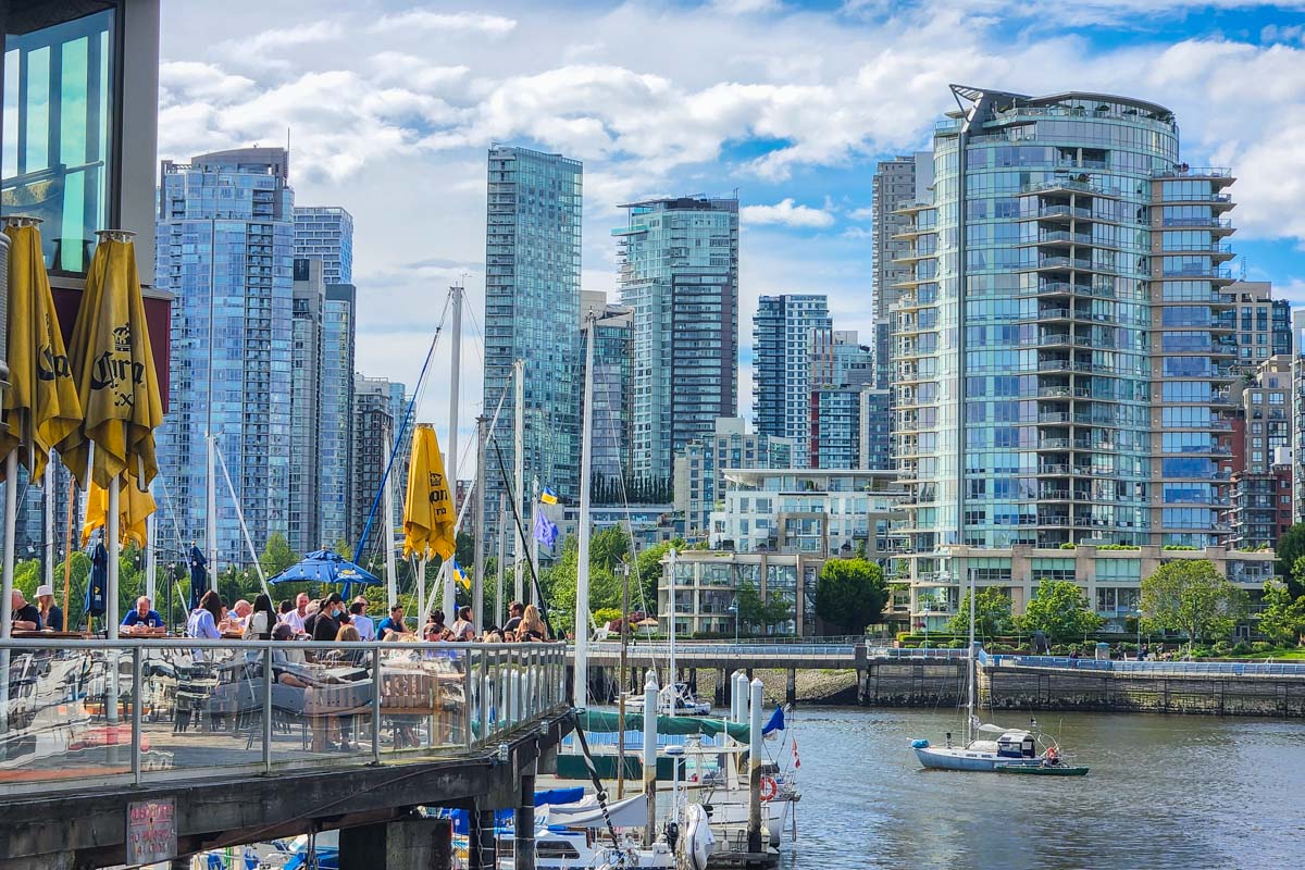 View of Mahony's Tavern in False Creek, Vancouver
