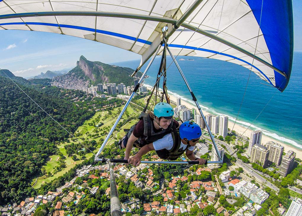 Hang gliding in Rio de Janeiro, Brazil