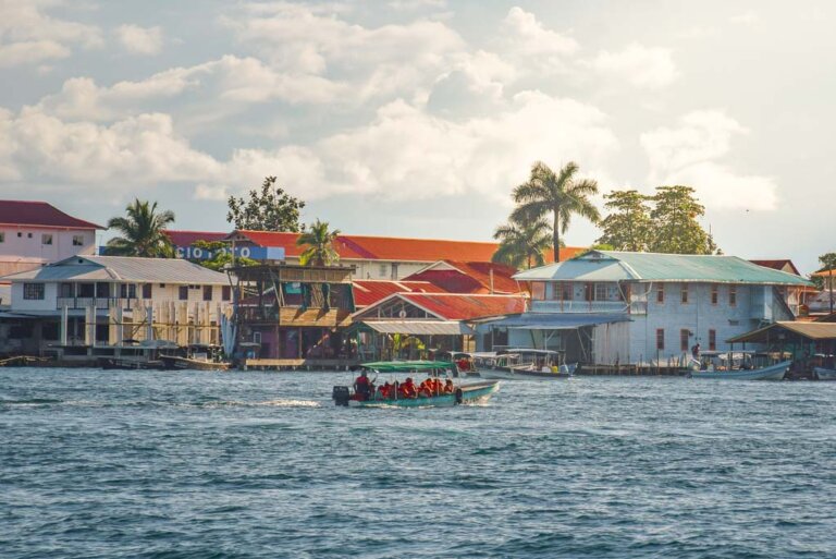 The view of the main island in Bocas del toro, Isla Colon