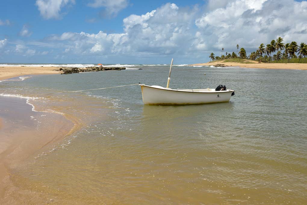 The beautiful beach on the Coast of Sauipe only 100 km's from Salvador.