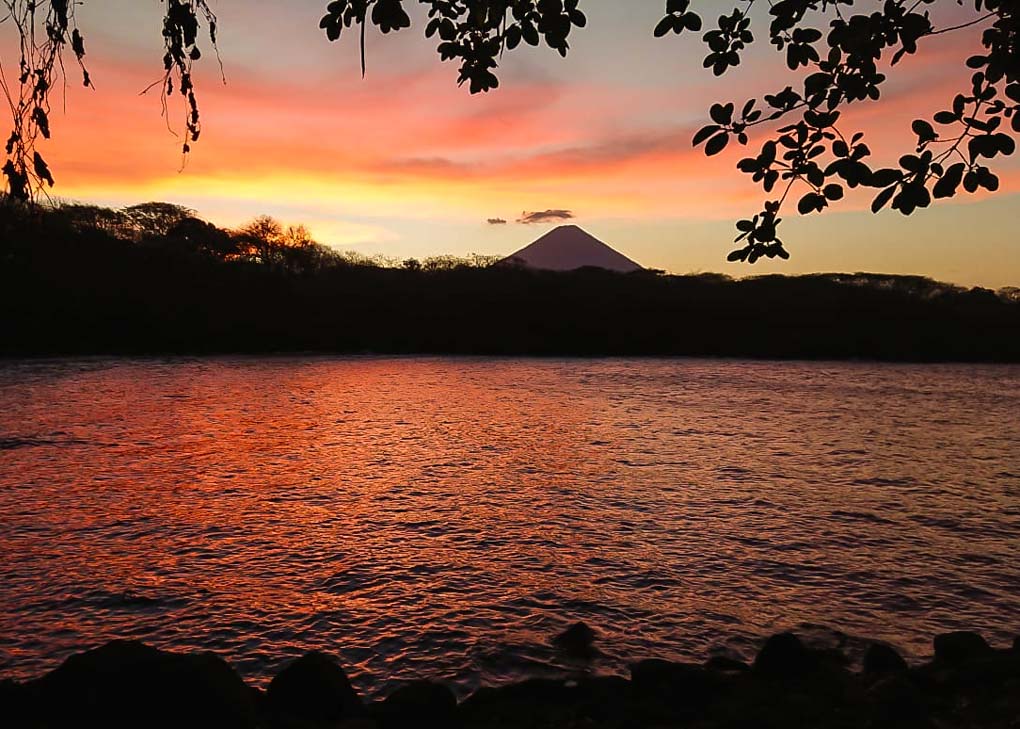 Sunset at El Pital Hostel, Ometepe