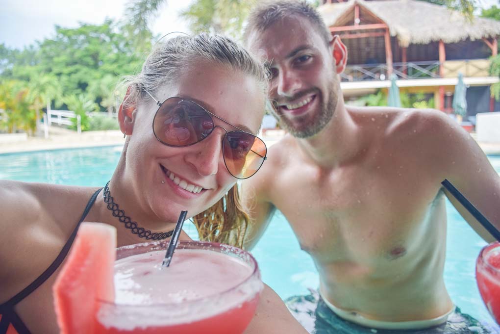 Dan and Bailey take a selfie in San Juan del Sur, Nicaragua