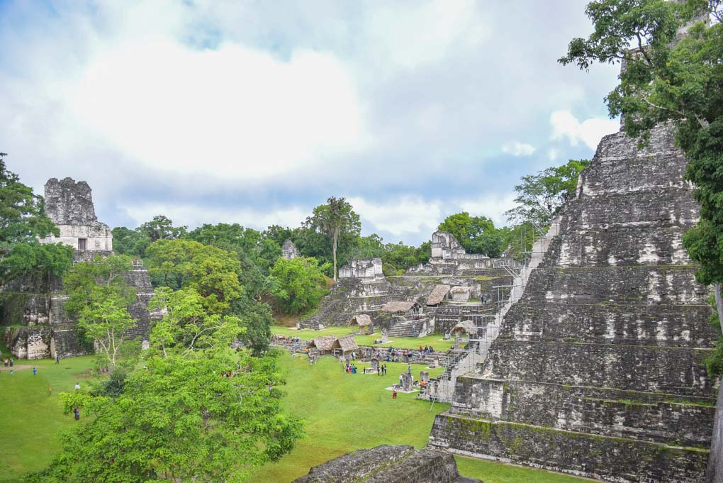 The main plaza at Tikal in Guatemala