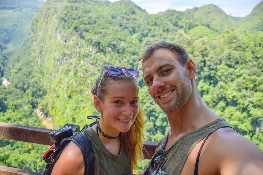 Bailey and Daniel take a selfie at Semuc Champey