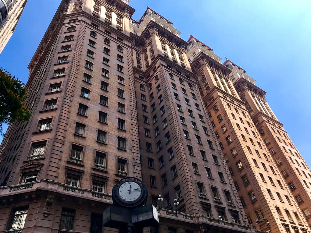 An old building in Sao Paulo on a free walking tour around the city