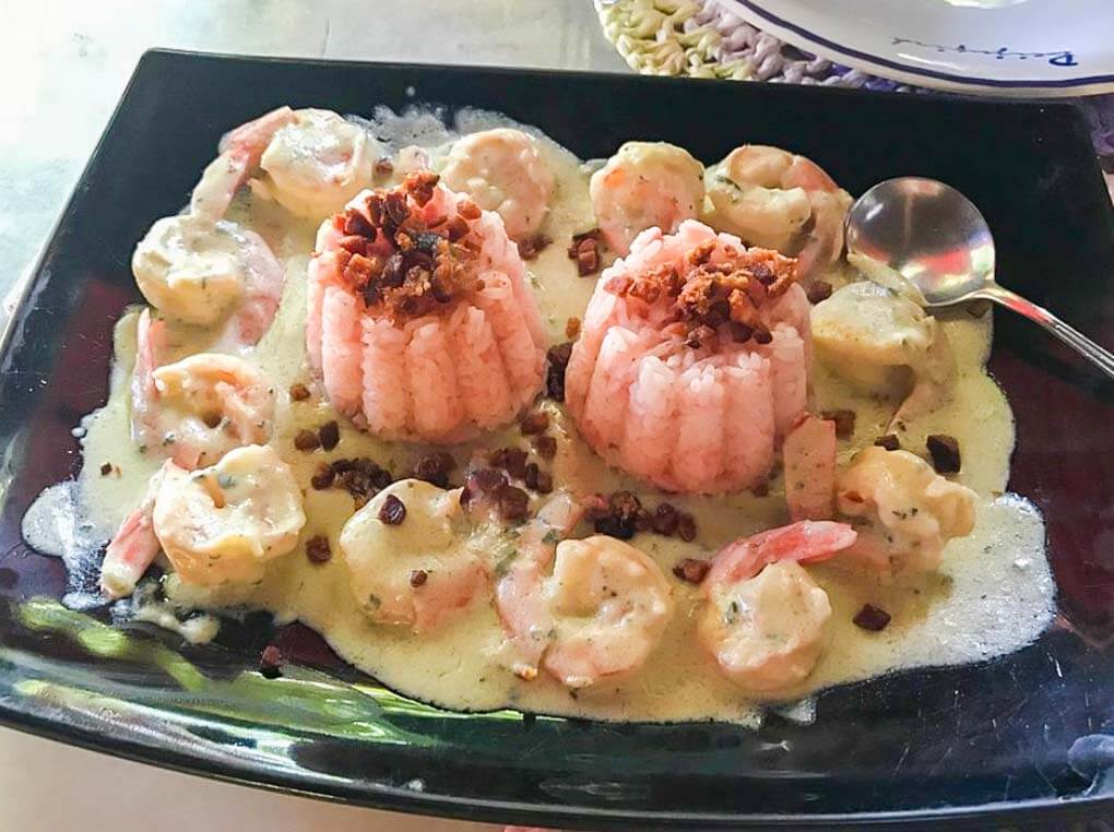 shrimp dish from Beijupira in Recife, Brazil