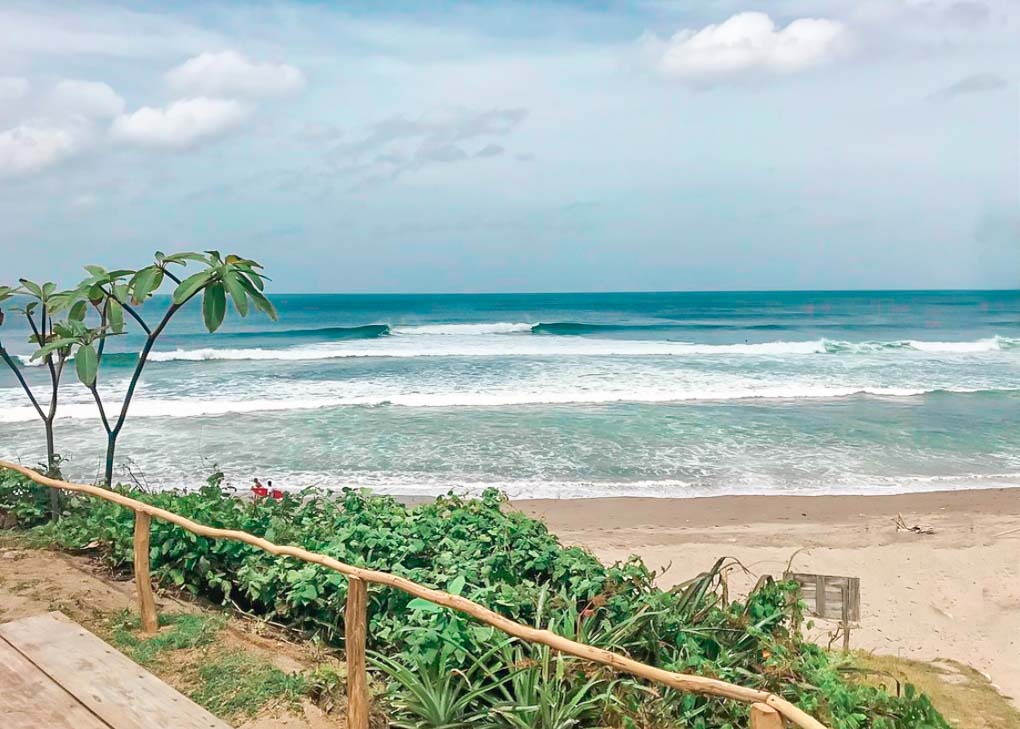 The view of Popoyo beach Nicaragua