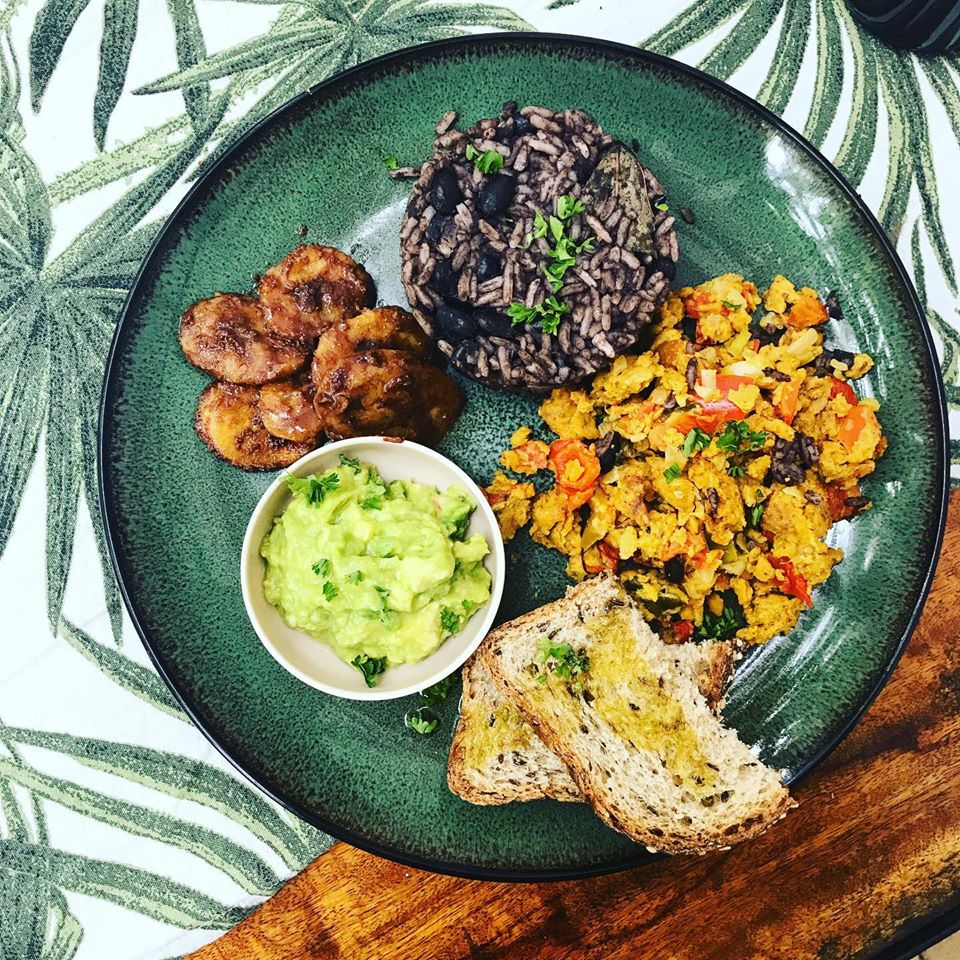 dish at coco calala vegan restaurant in Leon. Nicaragua