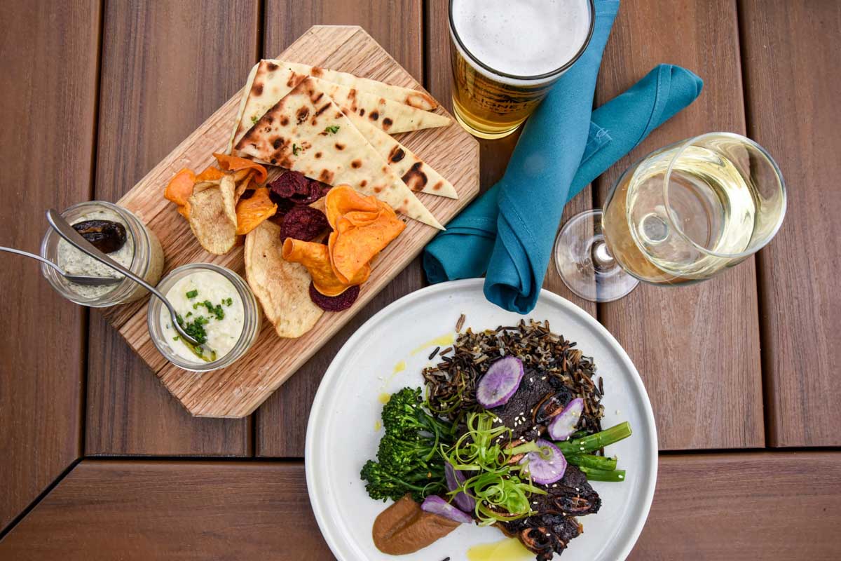 Food at The View at Maligne Lake
