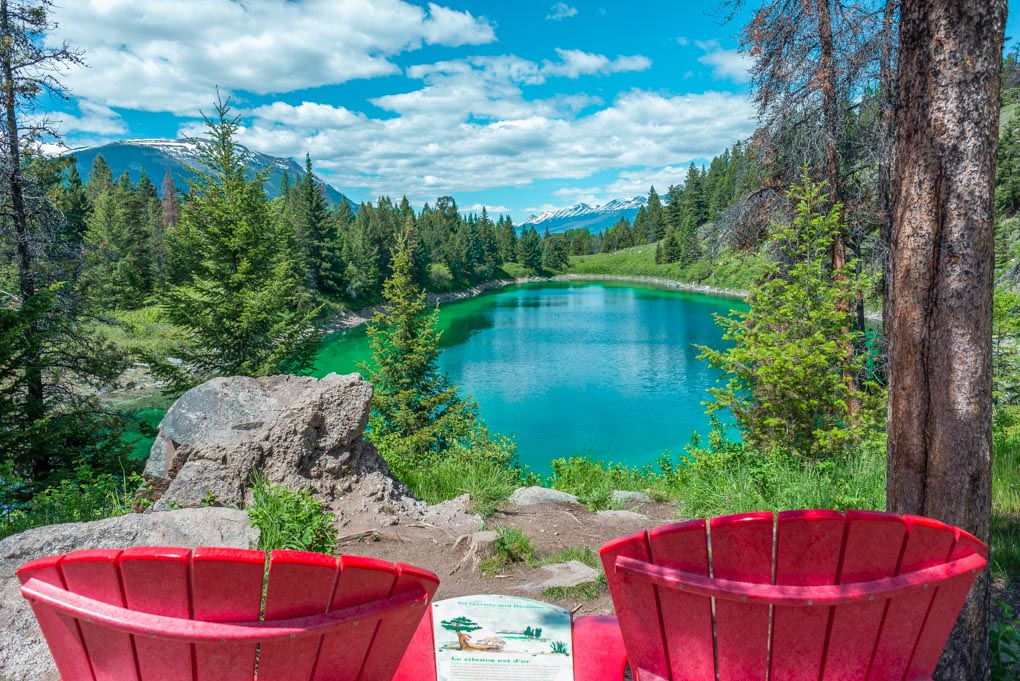 Just one of the Five lakes on the Valley of the Five Lakes trail in Jasper Ntional Park
