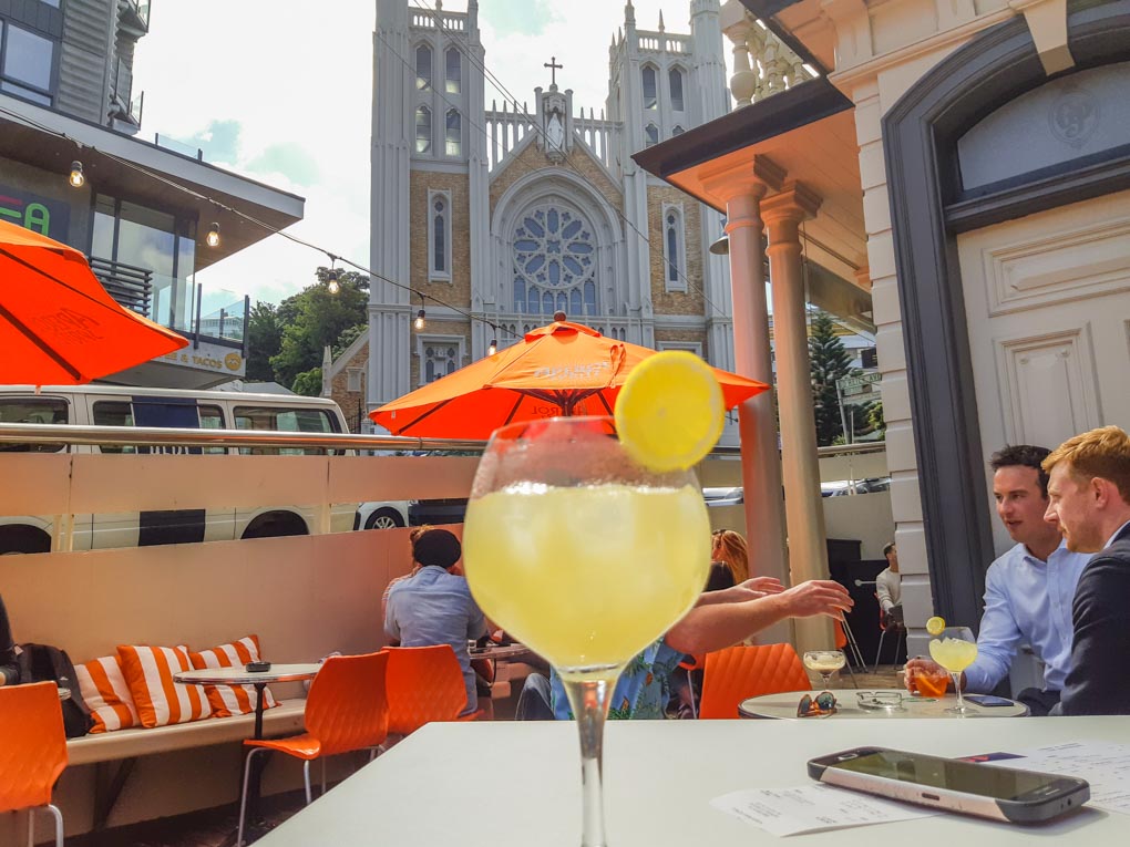 A cocktail at a bar on Cuba Street in Wellington, NZ
