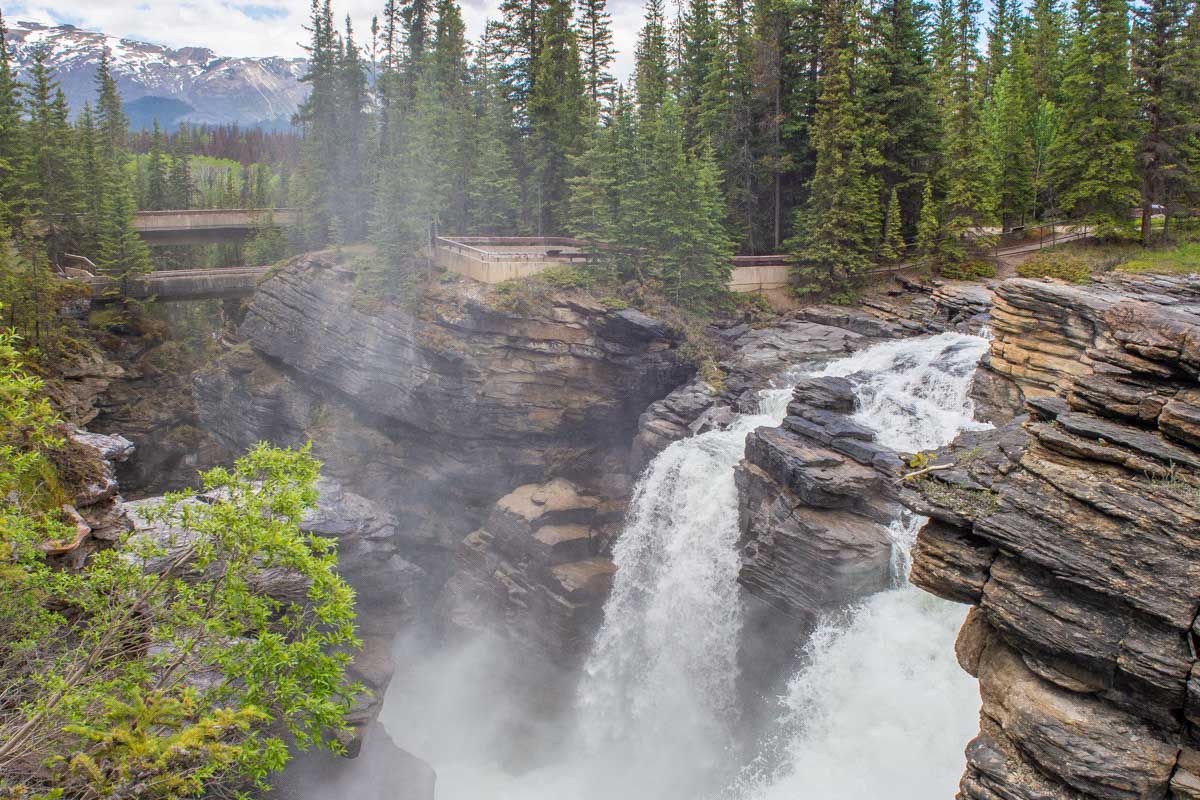 Athabasca Falls from the side