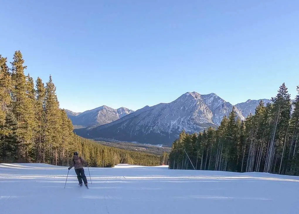 Skiing at Nakiska Ski Field near Canmore