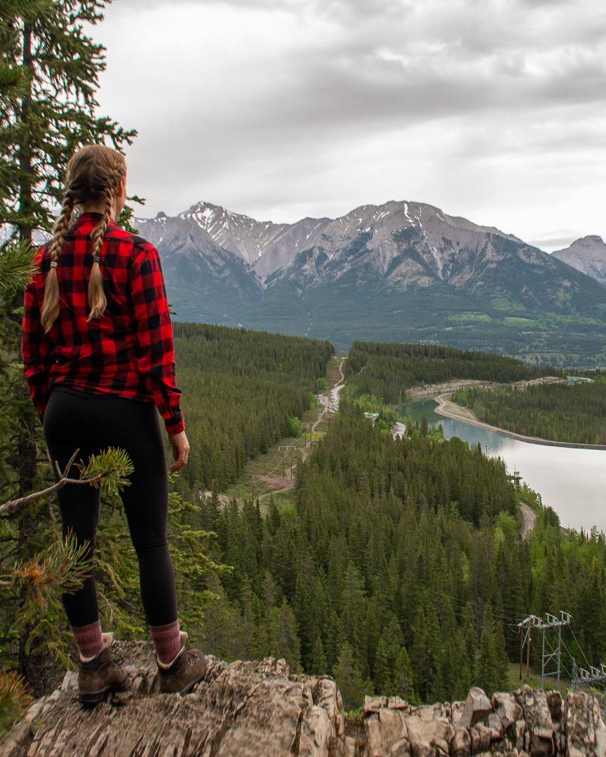 Views of the valley from the hard trail on the Grassi Lakes Trail