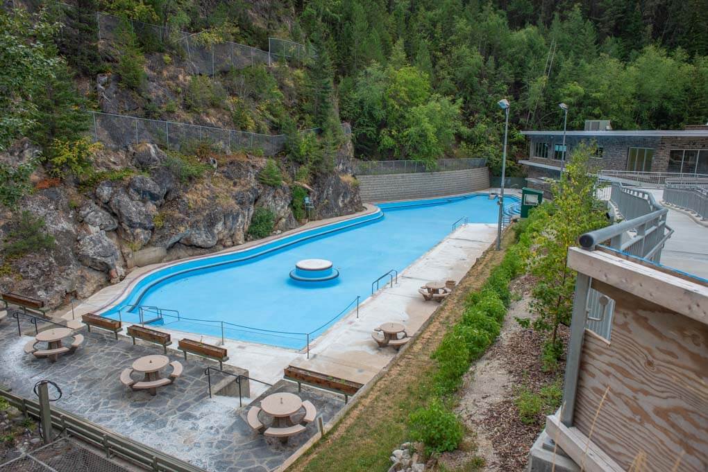 The radium Hot Springs before they open!