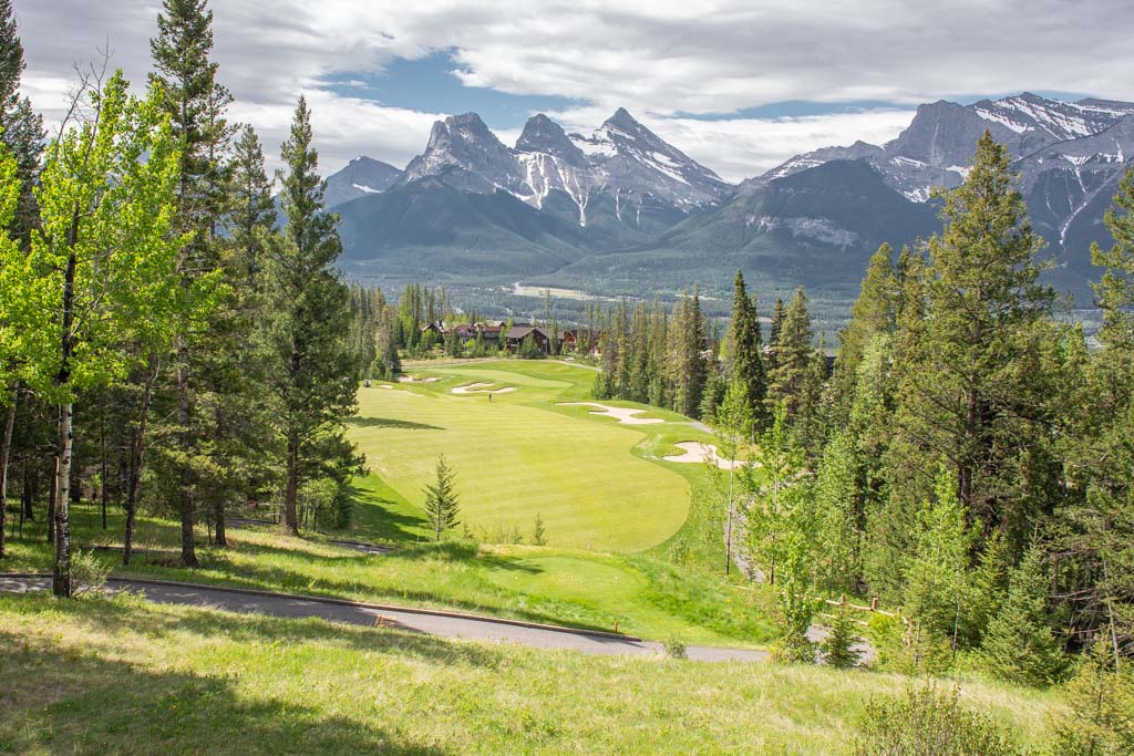 A hole at Canmore Golf Club from the Montane Traverse hile
