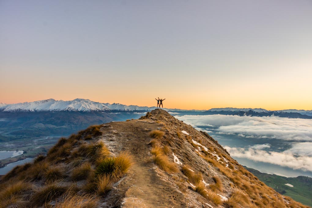 A couple on the top of roys peak