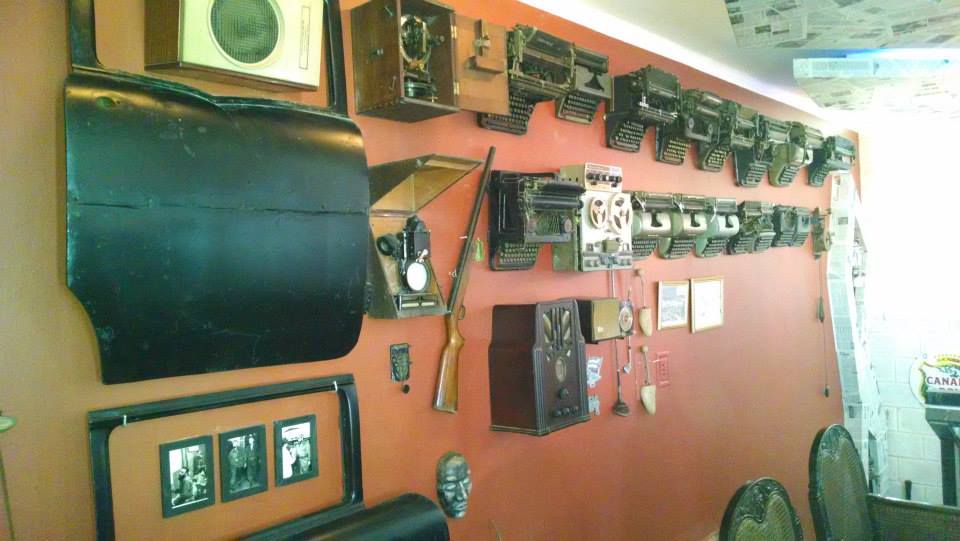 typewriters on the all at Cafe Fortuna Joe located in Havana, Cuba